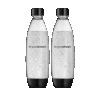 1 L Black Slim Bottles Twin Pack