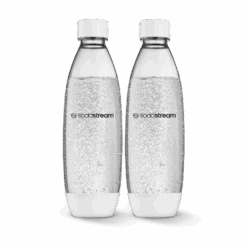 SodaStream 1L Slim Dishwasher Safe Bottles Twin Pack - White