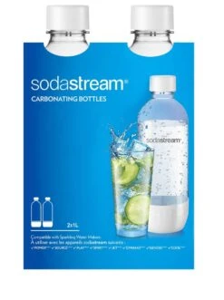 SodaStream Twin Pack Carbonating Bottle White 1L