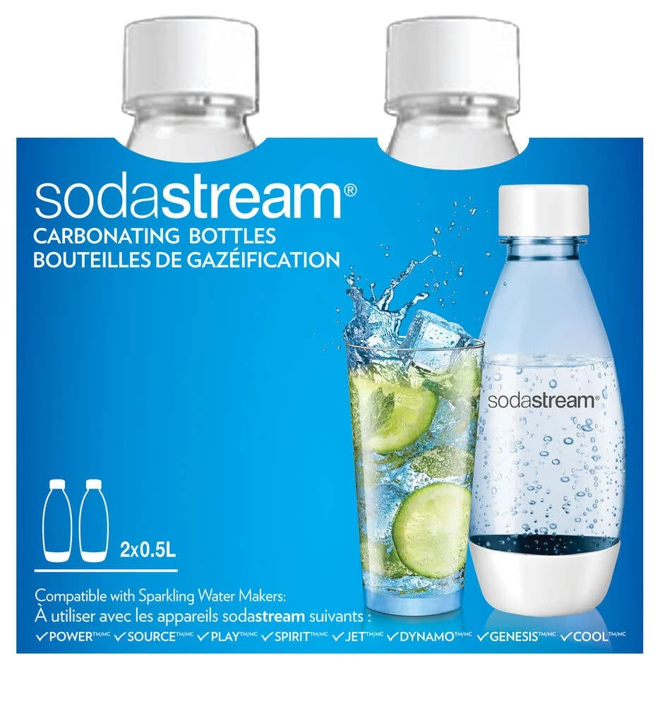 SodaStream White Twin Pack Bottles 0.5L