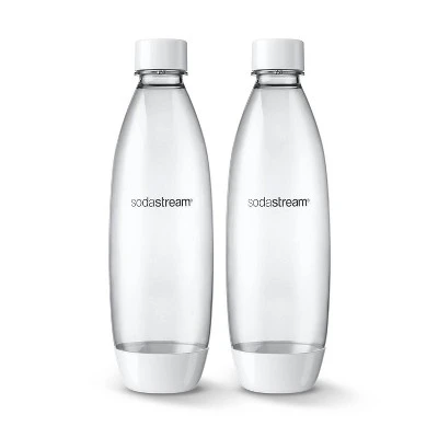 SodaStream 1L Carbonating Bottle - 2pk - White 2 SodaStream 1L Carbonating Bottle - 2pk - White - Image 2