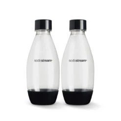0.5 Liter Black Dishwasher Safe Sodastream Bottles, Set Of 2