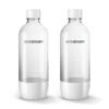 1 Liter White Sodastream Bottles, Set Of 2