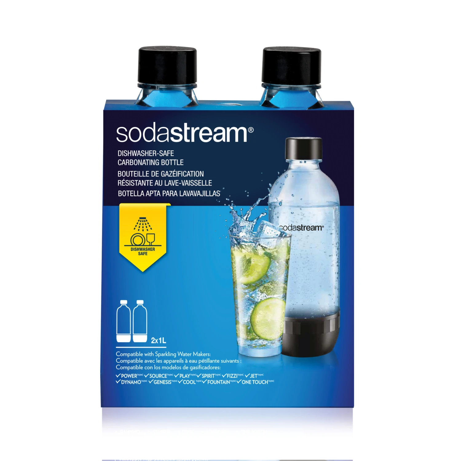 1 Liter Black Sodastream Bottles, Set Of 2 2 1 Liter Black Sodastream Bottles, Set Of 2 - Image 2