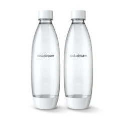 Dishwasher Safe Slim White Sodastream Bottles, Set Of 2
